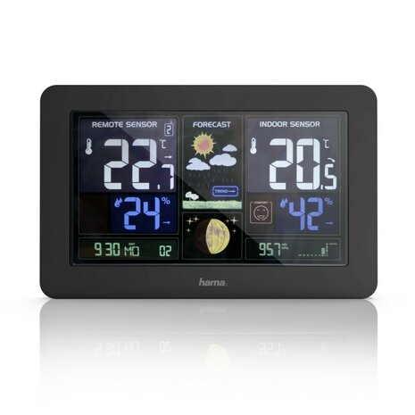 Hama Weerstation Premium Met Led-kleurendisplay En USB-oplaadfunctie