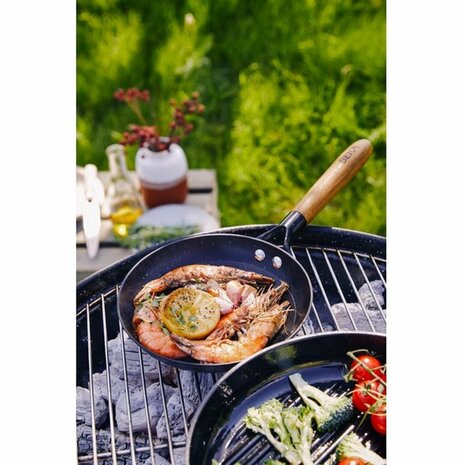 Beka Mandala Koekenpan met Houten Steel 28 cm Zwart