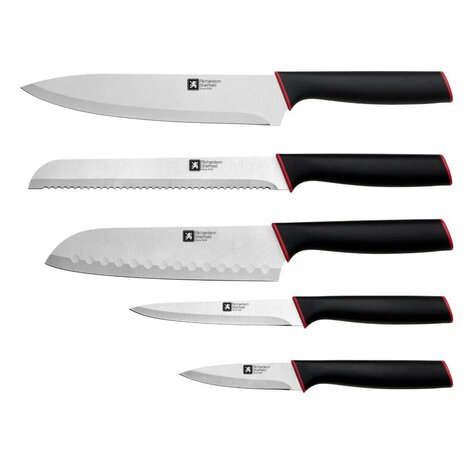 Richardson Sheffield Mira Messenset 5-delig Zwart/Rood
