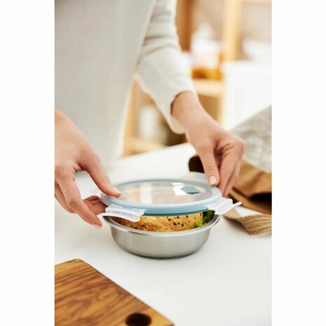 Rotho Nala Clic and Lock Vershouddoos 1.4L Mistletoe Green/RVS