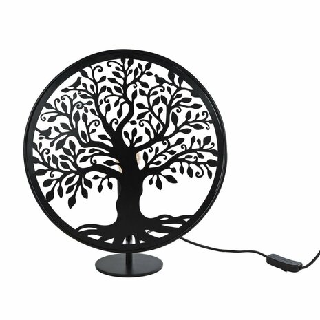 Tafellamp Levensboom Rond 34x13x37 cm Zwart/Metaal