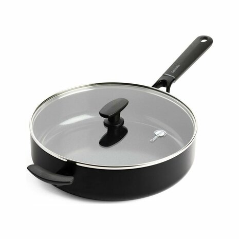 GreenPan Smart Shape Hapjespan met Glazen Deksel 28 cm Zwart