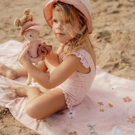 Little Dutch Pink Flowers Strandlaken 60x120 cm Lichtroze