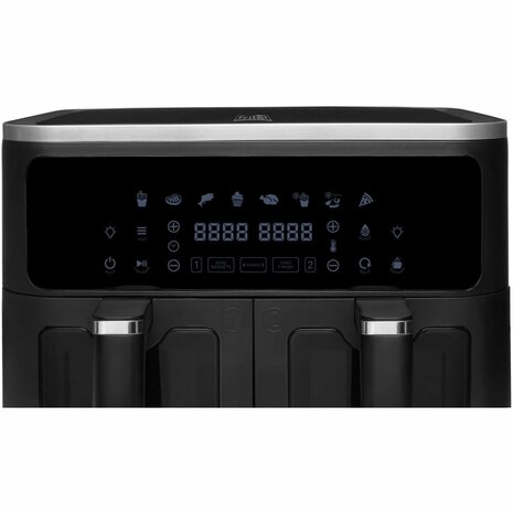 Fritel Airfryer SnackTastic 8480 DUO  Dubbele Heteluchtfriteuse 2x4.5L 2400W Zwart