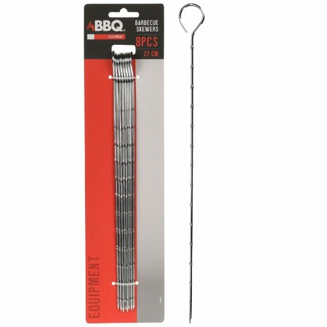 BBQ Metalen Pennen 27 cm 8 Stuks