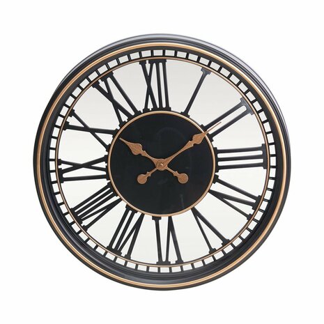 Analoge Wandklok 49.5 cm Zwart/Goud
