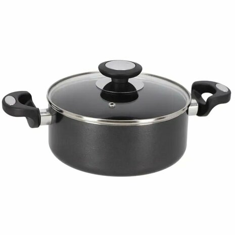 Beka Pro Induc Kookpan met Glazen Deksel 20 cm Zwart