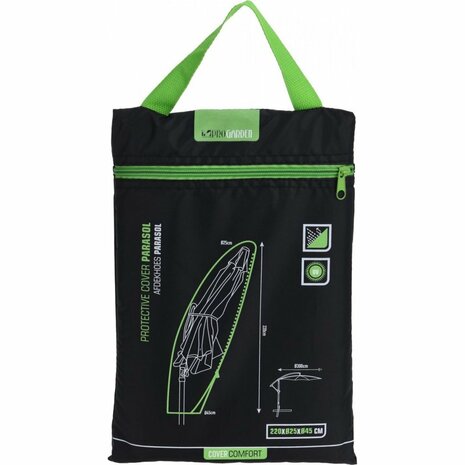 Pro Garden Zweefparasolhoes 25x220x45 cm Zwart
