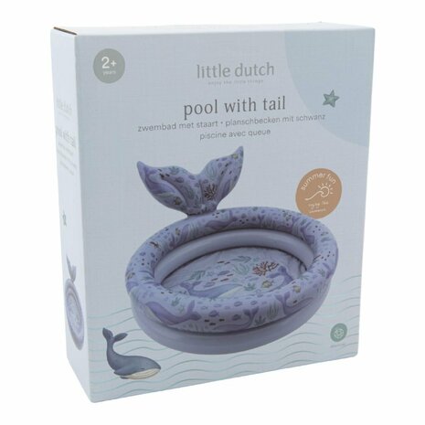 Little Dutch Ocean World Zwembad met Staart 80 cm Blauw
