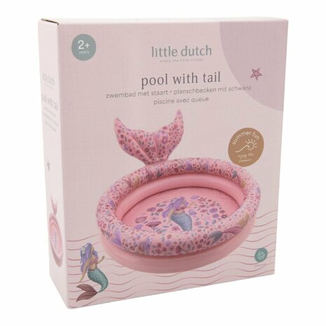 Little Dutch Dreamy Mermaid Zwembad met Staart 80 cm Roze