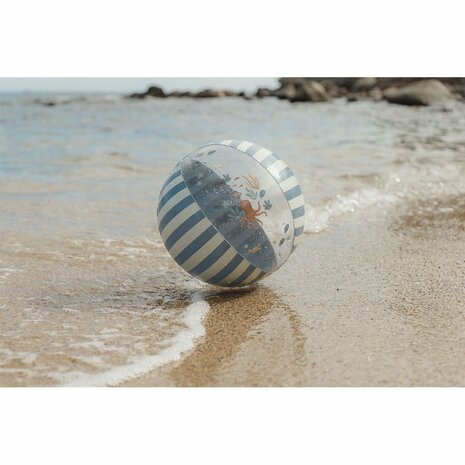 Little Dutch Ocean World Strandbal 35 cm Blauw/Wit