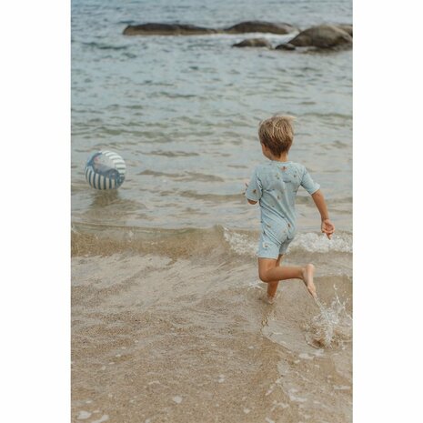 Little Dutch Ocean World Strandbal 35 cm Blauw/Wit
