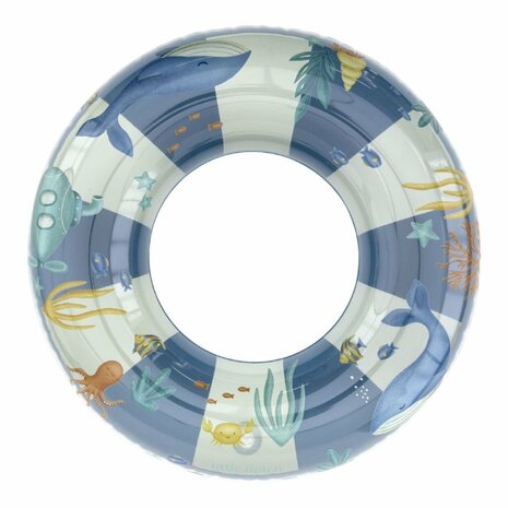 Little Dutch Ocean World Zwemring 50 cm Blauw/Wit