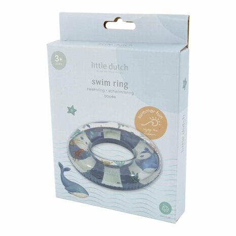 Little Dutch Ocean World Zwemring 50 cm Blauw/Wit