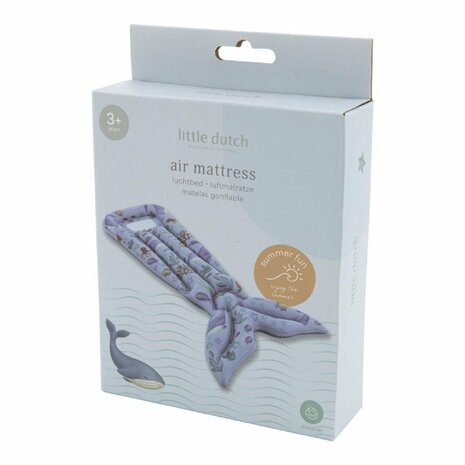 Little Dutch Ocean World Luchtbed met Staart 118 cm Blauw