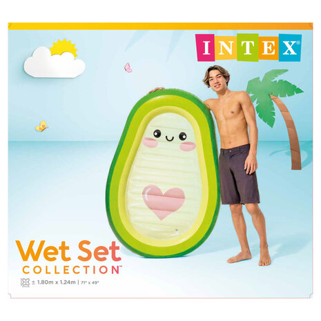 Intex Wet Set Collection Avocado Buddy Luchtbed 114x165x23 cm