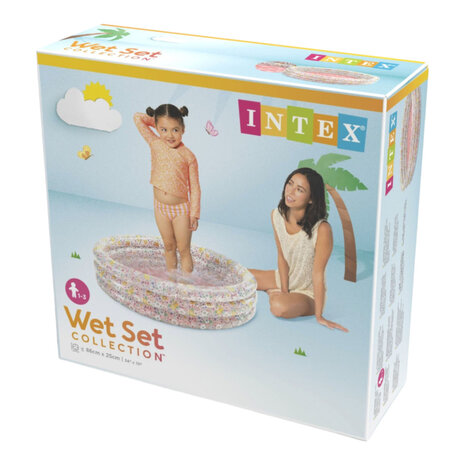 Intex Wet Set Collection Babybadje Sweet Blossom 86x25 cm Roze