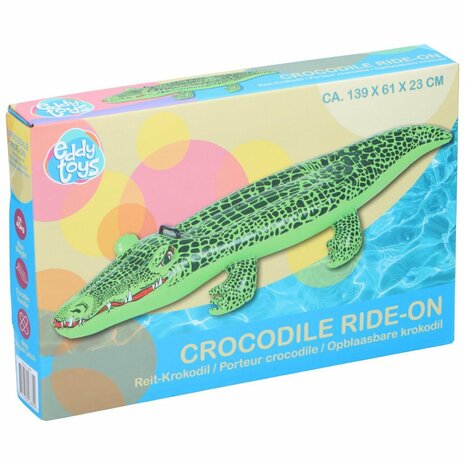 Opblaas Krokodil 139x61x23 cm