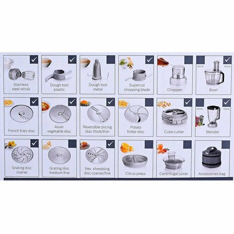 Bosch MC812M865 MultiTalent 8 Keukenmachine Zwart/RVS