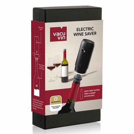 Vacuvin Electrische Wijnstopper Zwart