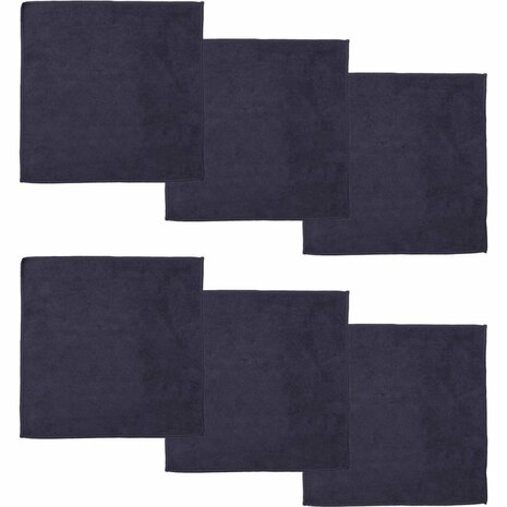 DDDDD Microvezeldoek Billie 30x30 cm 6 Stuks Donkerblauw