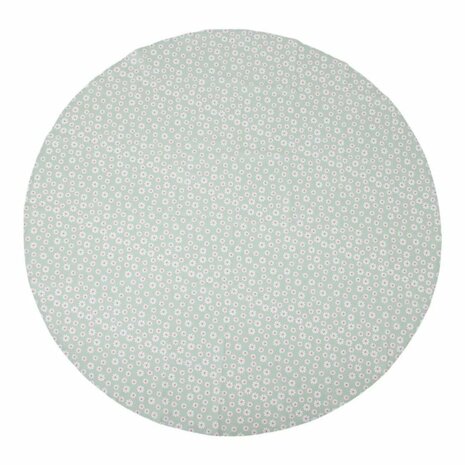 Linen&amp;More Daisy Flowers Tafelkleed 160 cm Groen/Katoen