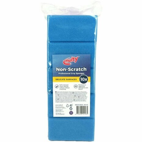 Multy Greepsponsen 10 Stuks Blauw/Wit