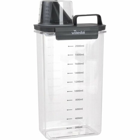 Vileda Wasmiddelbox 2300 ml Antraciet/Transparant