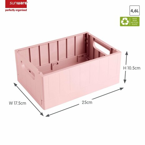 Sunware Sigma Home Vouwkrat 4.6L 25x17.5x10.5 cm Roze