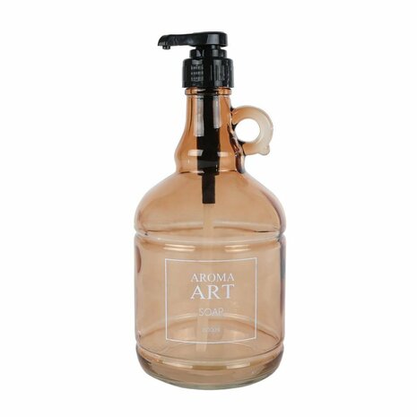 Aroma Art Glazen Zeeppomp 1500 ml 12x12x24 cm Bruin/Transparant