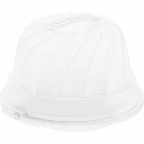 Rotho Fresh Cakedoos Tulband 30.5 cm Wit/Transparant