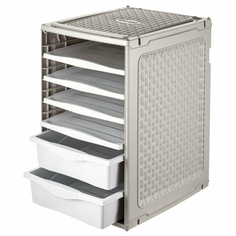 Bama Ri,ordino Opbergsysteem 34x41x53 cm Taupe/Wit