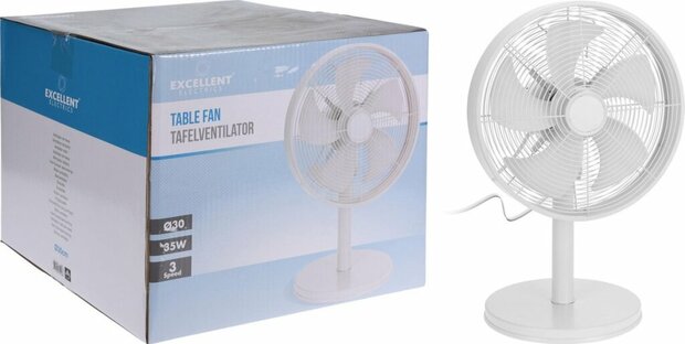 Excellent Electrics Tafelventilator 30cm Wit
