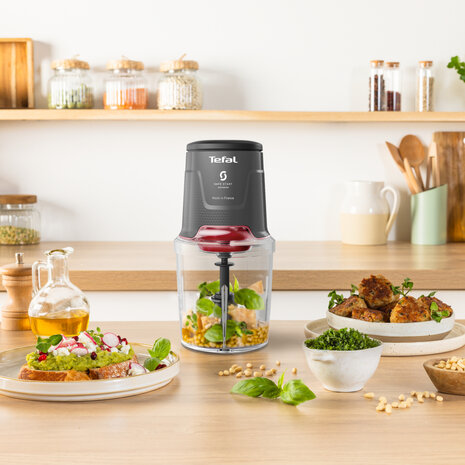 Tefal MQ740H Hakmachine Zwart/Transparant