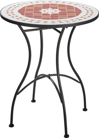 Excellent Houseware Bistro Tafel Mozaiek Design 72cm Hoog &amp; 60cm Breed