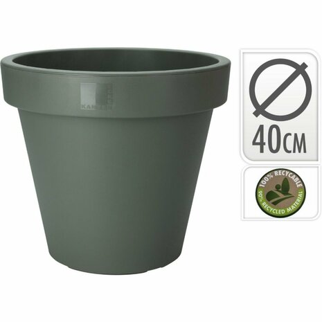 Eecken &amp; Kanten Bloempot 40 cm Plastic/Donkergroen