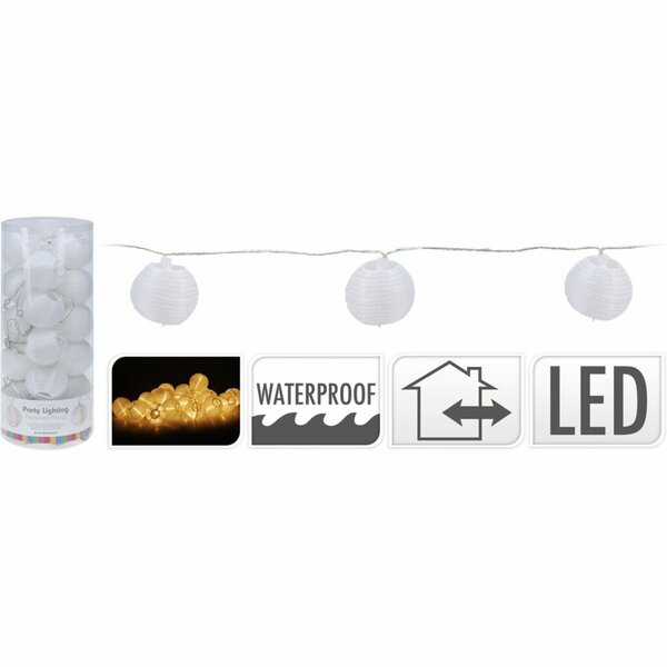 Party Lighting Waterproof LED Lampions 20 Lampjes Wit