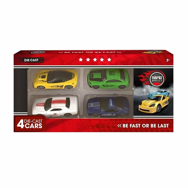 Rapid Wheels Die-Cast Auto&#039;s 4 Stuks