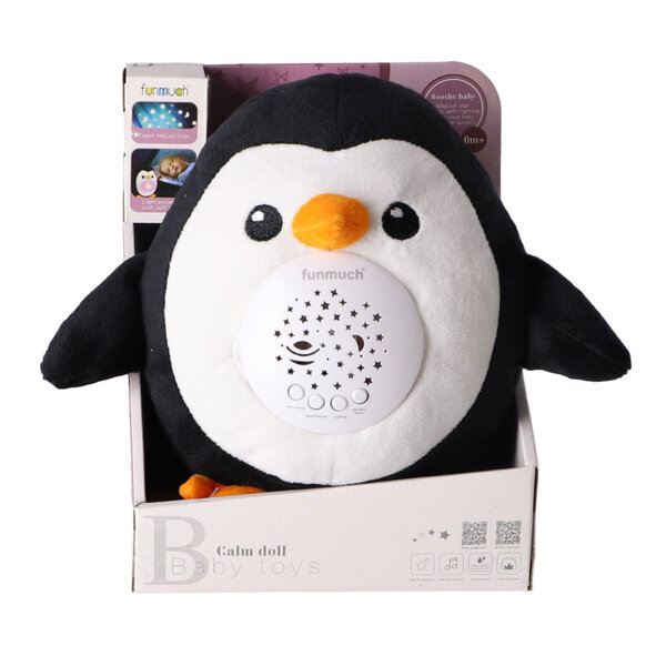 Knuffelprojector Pingu&iuml;n + Licht en Geluid