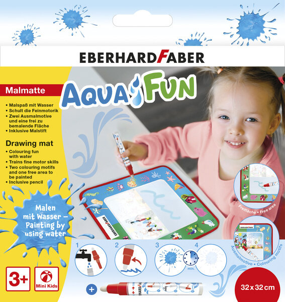 Eberhard Faber EF-524130 Tekenmat Aquafun 32x32cm Incl. 1 Waterstift