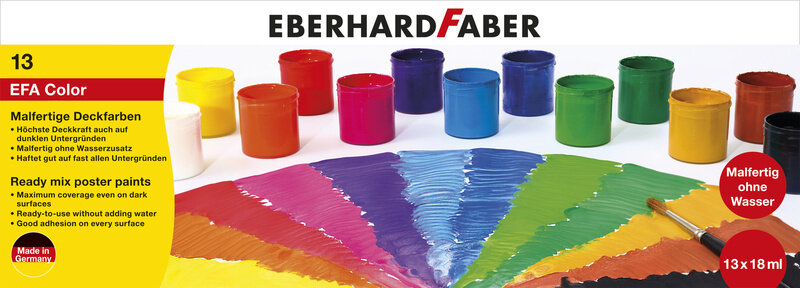 Eberhard Faber EF-575613 Verfset 13 Potjes Kant En Klaar