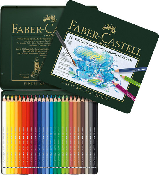 Faber Castell FC-117524 Aquarelpotlood Faber-Castell Albrecht D&uuml;rer Etui &agrave; 24 Stuks