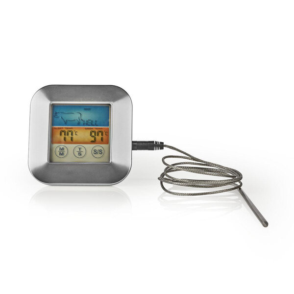Nedis KATH106SI Vleesthermometer 0 - 250 &deg;c Kleurendisplay Timer