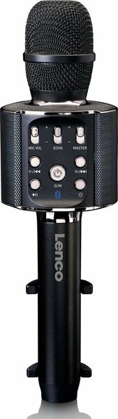 Lenco BMC-090BK Bluetooth Karaoke Microfoon met Speaker en Verlichting Zwart