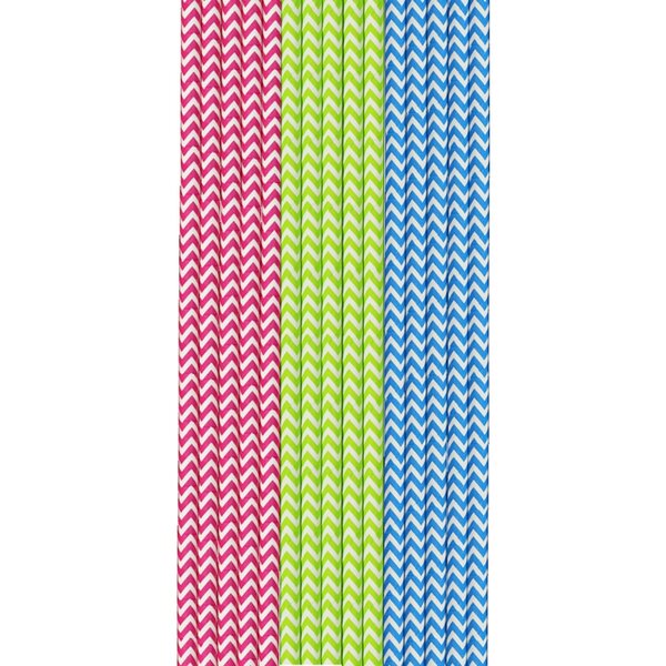 Duni Papieren Rietjes 50 Stuks Rood/Groen/Blauw