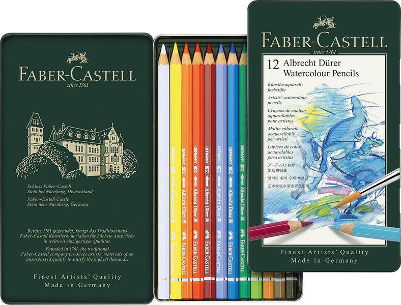 Faber Castell FC-117512 Aquarelpotlood Faber-Castell Albrecht D&uuml;rer Etui &agrave; 12 Stuks