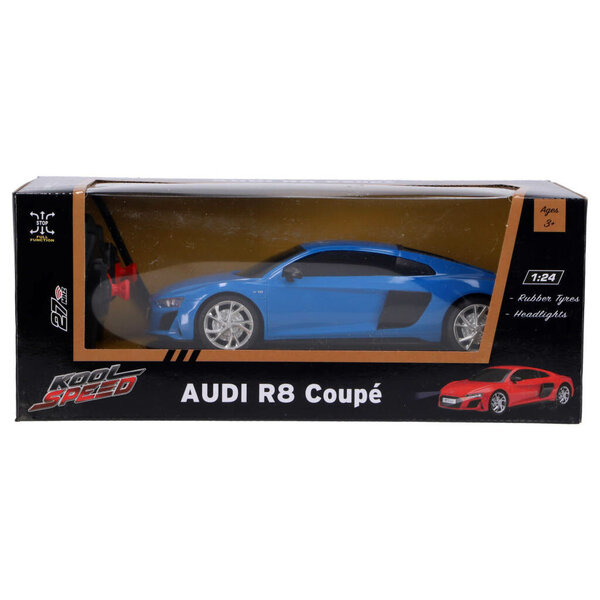 RC Audi R8 V10 Coup&eacute; 1:24 + Licht Blauw