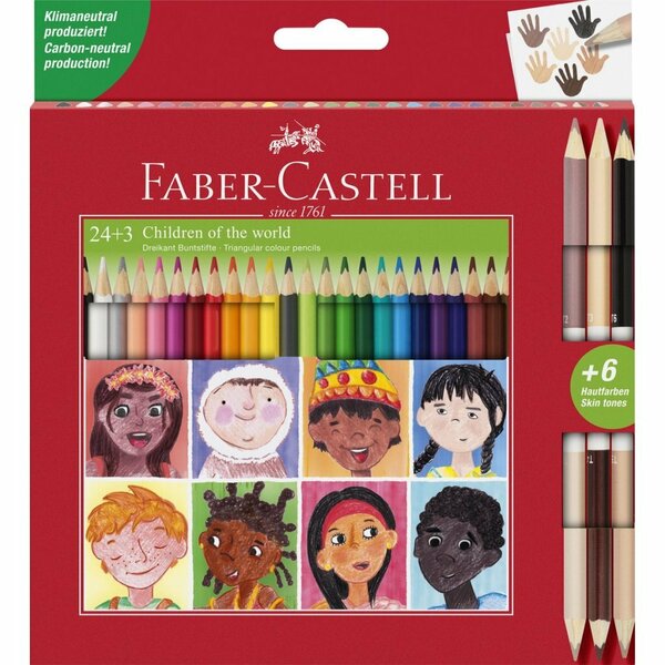 Faber Castell FC-511515 Children Of The World Kleurpotloden 24 + 3 Stuks