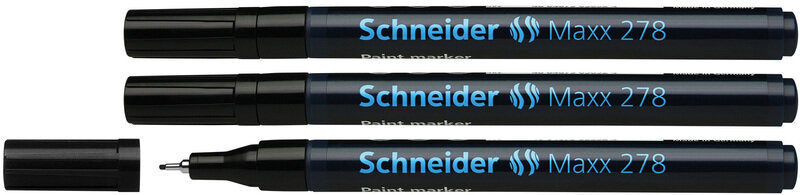 Schneider S-127801-3 Lakmarker Maxx 278 0,8 Mm Zwart Set Van 3