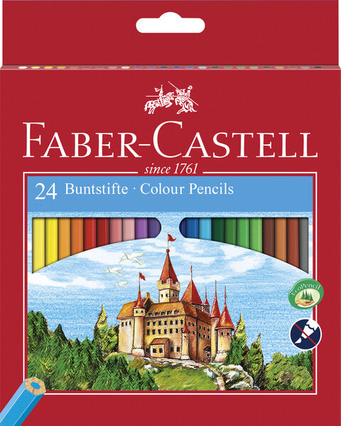 Faber Castell FC-120124 Kleurpotloden Eco In Kartonnen Etui A 24st.